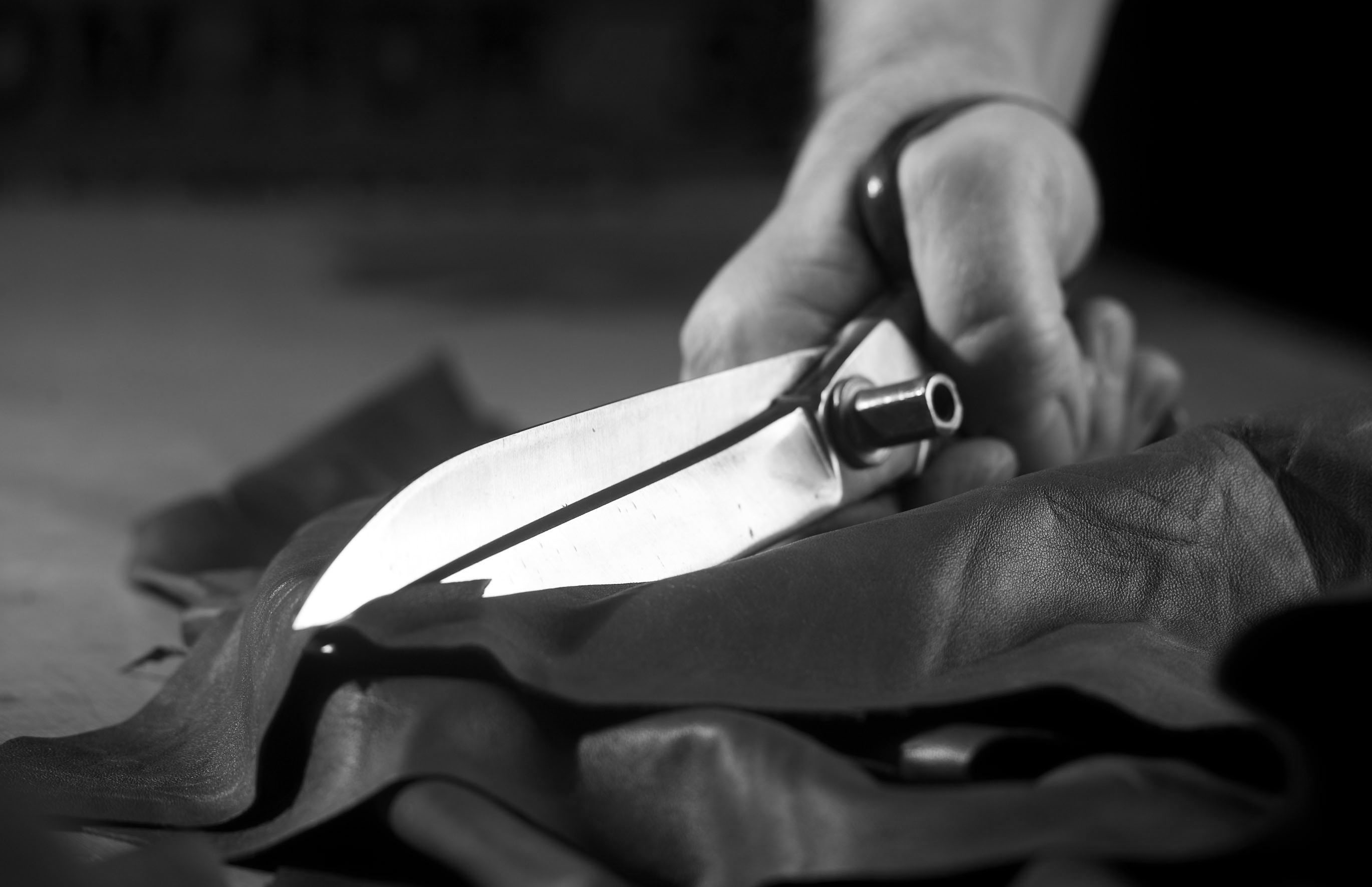 Cutting tools on leather
