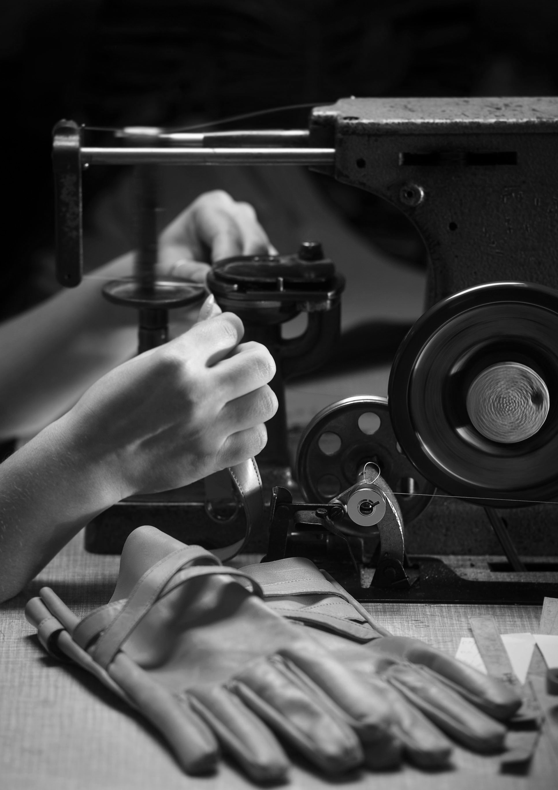 Sewing machine close-up